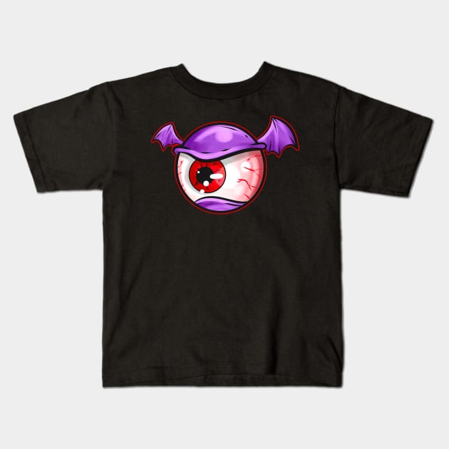 One Eyed Demon One Eye With Tiny Wings Costume Halloween Kids T-Shirt by SinBle